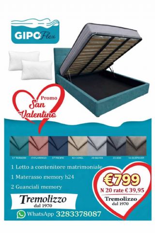 PROMO LETTO CONTENITORE + MATERASSO + CUSCINI